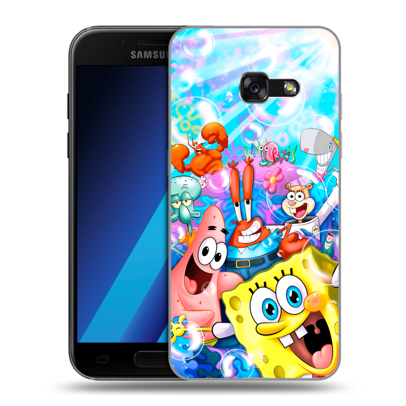 Силиконовый чехол на Samsung Galaxy A7 (2017) с принтом спанчбоб спанч боб Силиконовый чехол на Samsung Galaxy A7 (2017) с принтом спанчбоб спанч боб