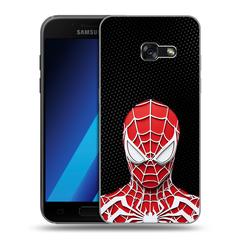 Силиконовый чехол на Samsung Galaxy A7 (2017) с принтом человек паук spiderman Силиконовый чехол на Samsung Galaxy A7 (2017) с принтом человек паук spiderman