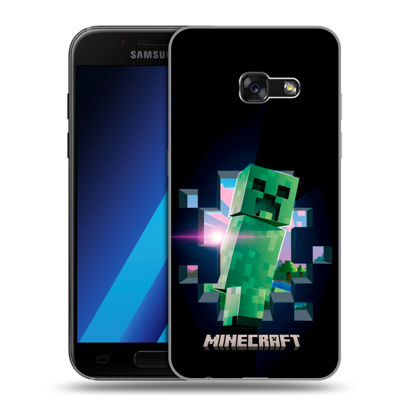 Силиконовый чехол на Samsung Galaxy A7 (2017) с принтом Майнкрафт Minecraft Силиконовый чехол на Samsung Galaxy A7 (2017) с принтом Майнкрафт Minecraft