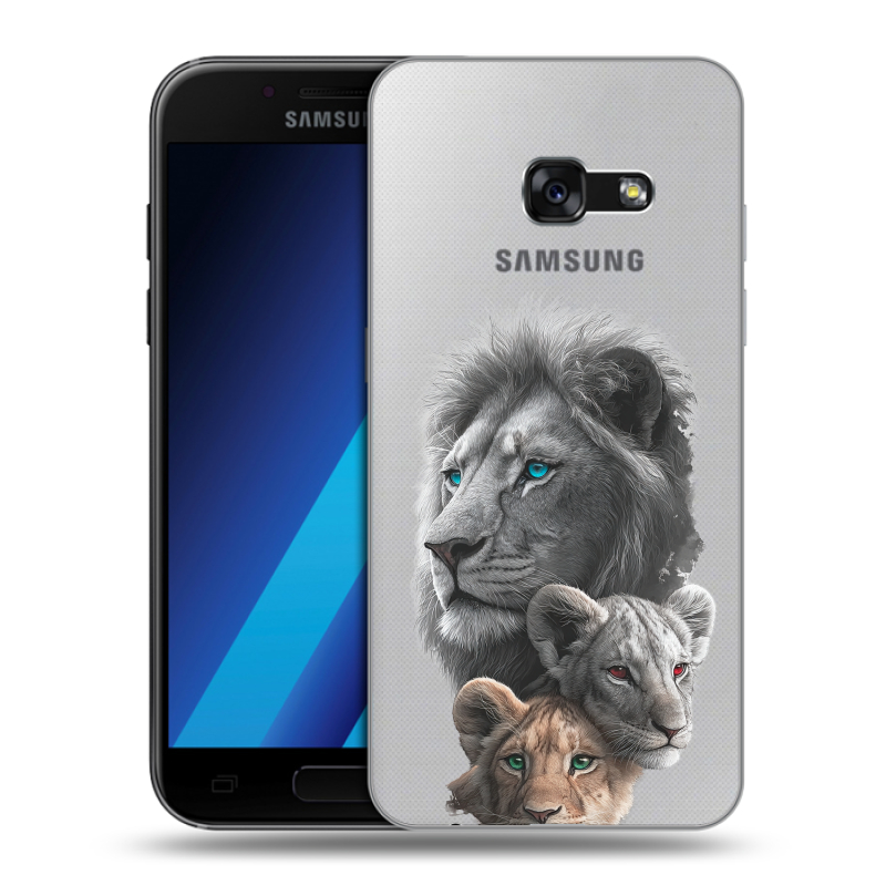 Силиконовый чехол на Samsung Galaxy A7 (2017) с принтом Львы Силиконовый чехол на Samsung Galaxy A7 (2017) с принтом Львы