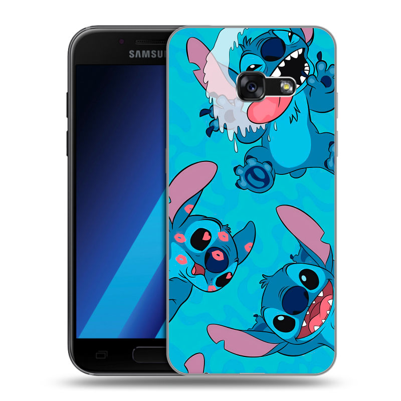 Силиконовый чехол на Samsung Galaxy A7 (2017) с принтом Лило и Стич Силиконовый чехол на Samsung Galaxy A7 (2017) с принтом Лило и Стич
