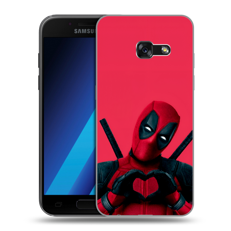 Силиконовый чехол на Samsung Galaxy A7 (2017) с принтом Дедпул Deadpool Силиконовый чехол на Samsung Galaxy A7 (2017) с принтом Дедпул Deadpool