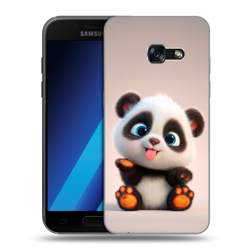 Силиконовый чехол на Samsung Galaxy A7 (2017) с принтом милая панда Силиконовый чехол на Samsung Galaxy A7 (2017) с принтом милая панда