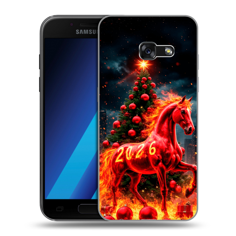 Силиконовый чехол на Samsung Galaxy A7 (2017) с принтом Новый год Силиконовый чехол на Samsung Galaxy A7 (2017) с принтом Новый год