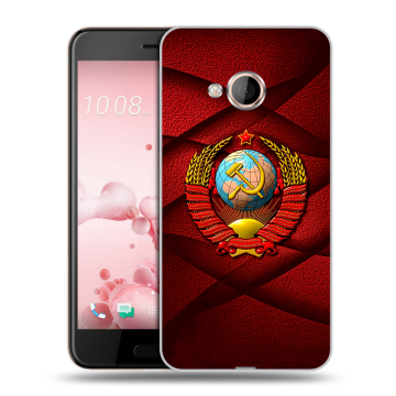 Пластиковый чехол на HTC U Play с принтом Герб СССР