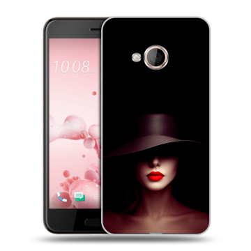 Пластиковый чехол на HTC U Play с принтом Девушка в шляпе Пластиковый чехол на HTC U Play с принтом Девушка в шляпе