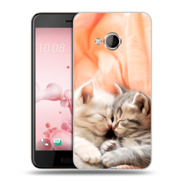 Пластиковый чехол на HTC U Play с принтом Котята