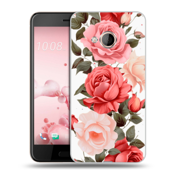 Пластиковый чехол на HTC U Play с принтом Розы