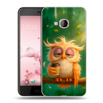 Пластиковый чехол на HTC U Play с принтом сова