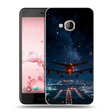 Пластиковый чехол на HTC U Play с принтом самолет