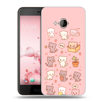 Пластиковый чехол на HTC U Play с принтом Hello Kitty Хелоу Кити