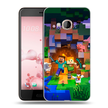 Пластиковый чехол на HTC U Play с принтом Майнкрафт Minecraft Пластиковый чехол на HTC U Play с принтом Майнкрафт Minecraft