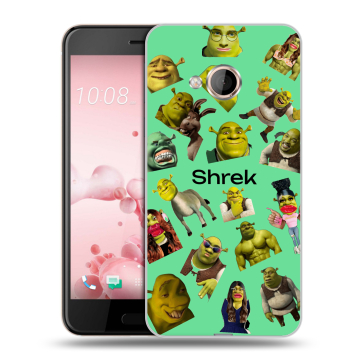 Пластиковый чехол на HTC U Play с принтом Шрек Shrek