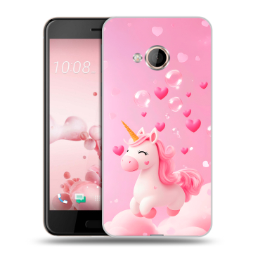 Пластиковый чехол на HTC U Play с принтом Единорог