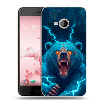 Пластиковый чехол на HTC U Play с принтом Медведь
