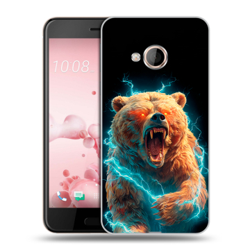 Пластиковый чехол на HTC U Play с принтом Медведь