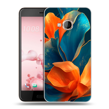 Пластиковый чехол на HTC U Play с принтом Цветы