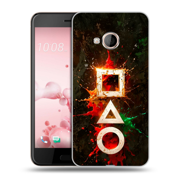 Пластиковый чехол на HTC U Play с принтом Squid Game Игра кальмара