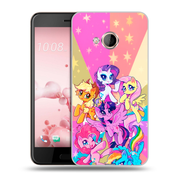 Пластиковый чехол на HTC U Play с принтом My little pony Дружба чудо
