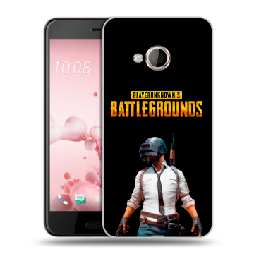 Пластиковый чехол на HTC U Play с принтом PUGB ПАГБ Пластиковый чехол на HTC U Play с принтом PUGB ПАГБ
