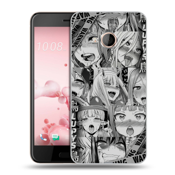 Пластиковый чехол на HTC U Play с принтом Ahegao Ахегао Аниме