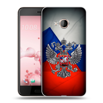 Пластиковый чехол на HTC U Play с принтом Флаг России