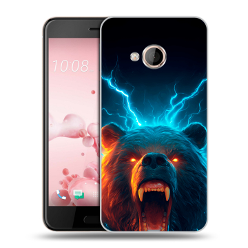 Пластиковый чехол на HTC U Play с принтом Медведь