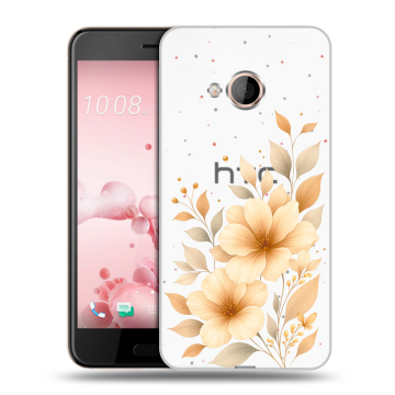Пластиковый чехол на HTC U Play с принтом для девушки