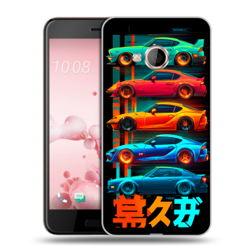 Пластиковый чехол на HTC U Play с принтом машины тачки