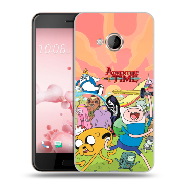 Пластиковый чехол на HTC U Play с принтом Adventure time Время приключений