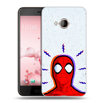 Пластиковый чехол на HTC U Play с принтом Spiderman Человек паук