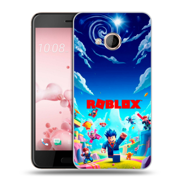 Пластиковый чехол на HTC U Play с принтом Roblox Роблокс