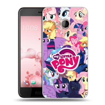 Пластиковый чехол на HTC U Play с принтом My little pony Дружба чудо