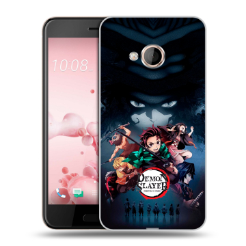 Пластиковый чехол на HTC U Play с принтом Demon Slayer Клинок рассекающий демонов