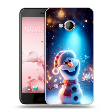 Пластиковый чехол на HTC U Play с принтом Новый год