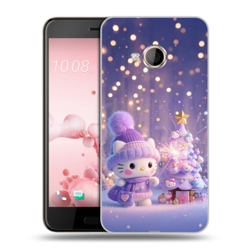 Пластиковый чехол на HTC U Play с принтом Новый год