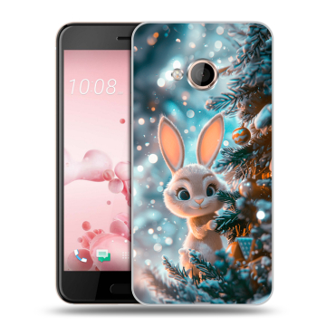 Пластиковый чехол на HTC U Play с принтом Новый год