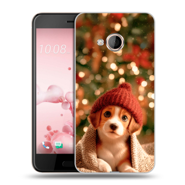 Пластиковый чехол на HTC U Play с принтом Новый год