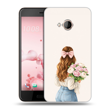Пластиковый чехол на HTC U Play с принтом женский