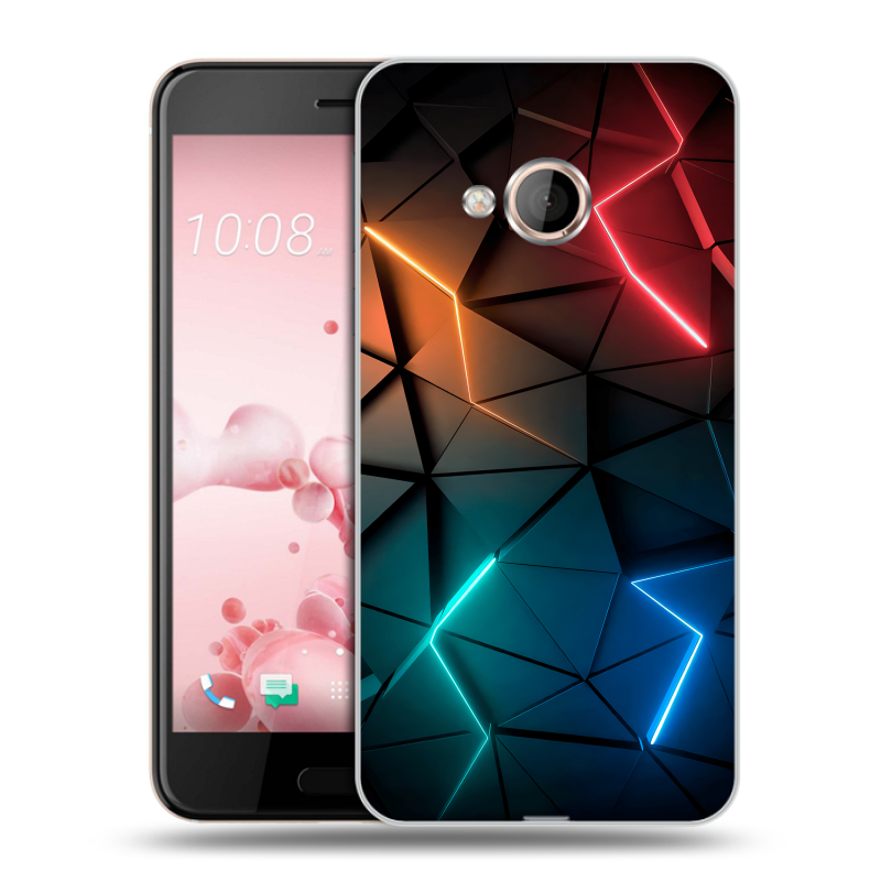 Пластиковый чехол на HTC U Play с принтом Абстракция неон Пластиковый чехол на HTC U Play с принтом Абстракция неон