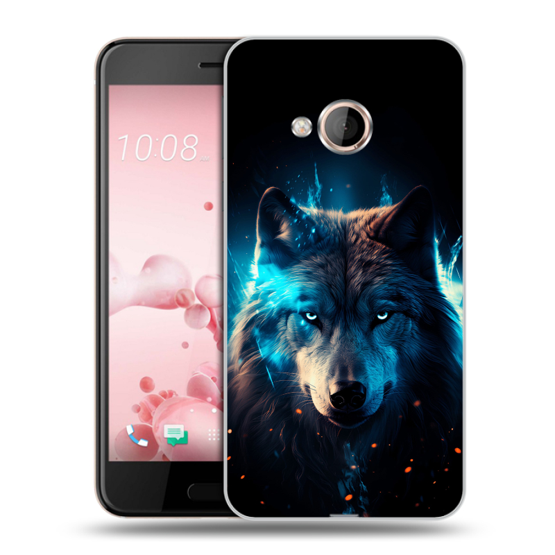 Пластиковый чехол на HTC U Play с принтом Волк ночной Пластиковый чехол на HTC U Play с принтом Волк ночной