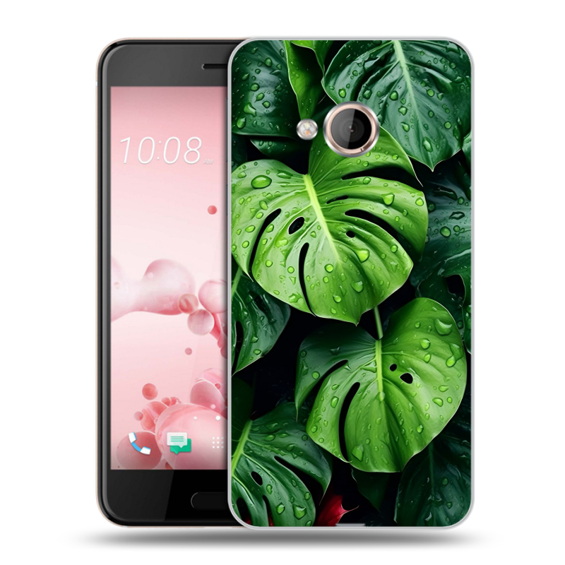 Пластиковый чехол на HTC U Play с принтом Листья Пластиковый чехол на HTC U Play с принтом Листья