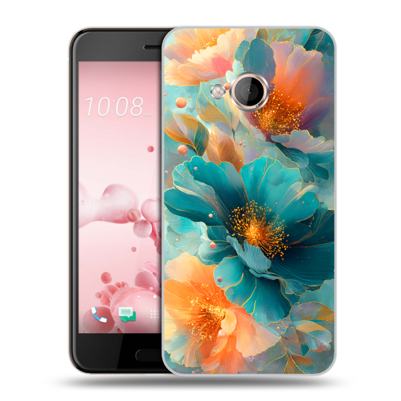 Пластиковый чехол на HTC U Play с принтом Цветы Пластиковый чехол на HTC U Play с принтом Цветы