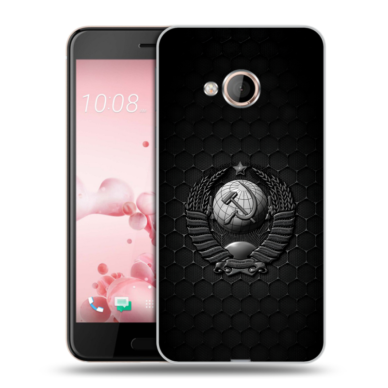 Пластиковый чехол на HTC U Play с принтом Герб Флаг СССР Пластиковый чехол на HTC U Play с принтом Герб Флаг СССР
