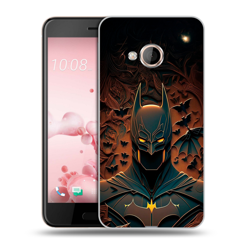 Пластиковый чехол на HTC U Play с принтом Batman Бэтмен Пластиковый чехол на HTC U Play с принтом Batman Бэтмен