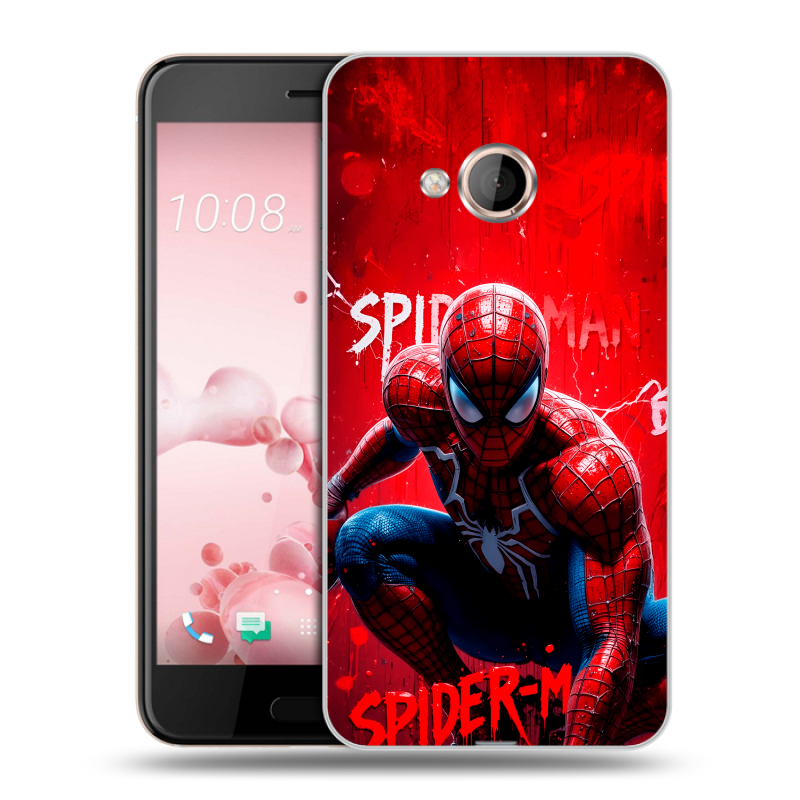 Пластиковый чехол на HTC U Play с принтом Spiderman Человек паук Пластиковый чехол на HTC U Play с принтом Spiderman Человек паук