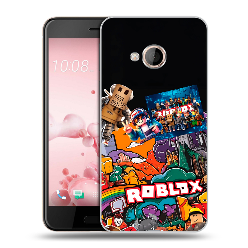 Пластиковый чехол на HTC U Play с принтом Roblox Роблокс Пластиковый чехол на HTC U Play с принтом Roblox Роблокс