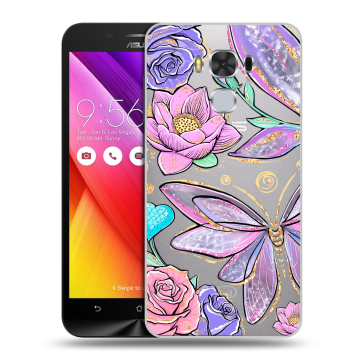 Пластиковый чехол на ASUS ZenFone 3 Max ZC553KL с принтом Бабочки и цветы