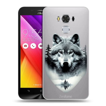 Пластиковый чехол на ASUS ZenFone 3 Max ZC553KL с принтом Волк в лесу