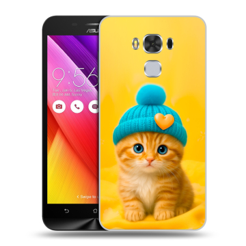 Пластиковый чехол на ASUS ZenFone 3 Max ZC553KL с принтом Котенок в шапке